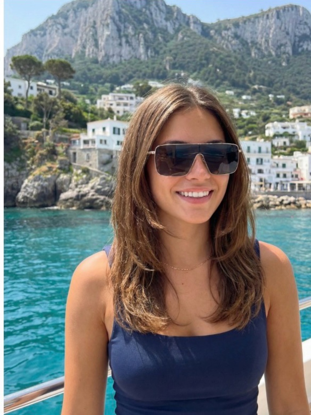 Victoria Beckham Rectangular Visor Sunglasses – Gold | Smoke | $345 Retail NIB